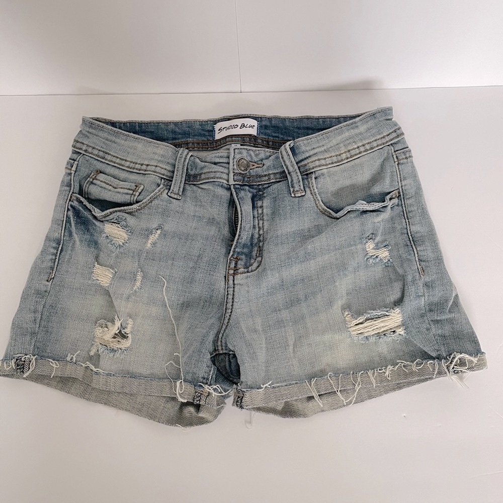 Distressed Jean Shorts